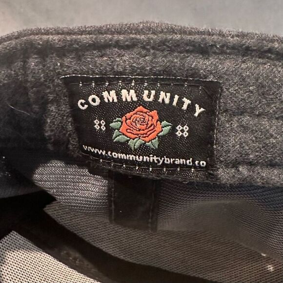 Community Colorblock Heather Adjustable Strapback 5-panel Hat Gray Black OS - Picture 3 of 3